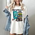 Respect Elders Cellphone Pushing Books In a Wheelchair Women's Comfort Colors T-Shirt Ivory