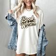 Retro Book Worm Reading For Book Lovers Women's Comfort Colors T-Shirt Ivory Retro Book Worm Reading For Book Lovers Women's Comfort Colors T-Shirt Ivory