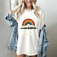 Retro Rainbow Take A Look It's In A Book Reading Women's Comfort Colors T-Shirt Ivory