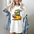 Rubber Duck Reading Book Rubber Duckie Reader Coffee Lover Women's Comfort Colors T-Shirt Ivory