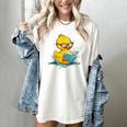 Rubber Duck Reading Book Reader Books Rubber Duckie Women's Comfort Colors T-Shirt Ivory