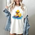 Rubber Duck Reading Book Swim Rubber Duckling Rubber Duckie Women's Comfort Colors T-Shirt Ivory