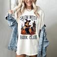 Salem Witch Book Club Bookish Retro Halloween Cat Women's Comfort Colors T-Shirt Ivory