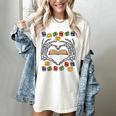 Skeleton Heart Read Reading Book Librarian Halloween Women Women's Comfort Colors T-Shirt Ivory