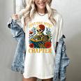 Skeleton Read Book Just One More Chapter Floral Book Lover Women's Comfort Colors T-Shirt Ivory