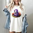 Spooky Grim Reaper Reading A Book Cute Creepy Halloween Women's Comfort Colors T-Shirt Ivory Spooky Grim Reaper Reading A Book Cute Creepy Halloween Women's Comfort Colors T-Shirt Ivory