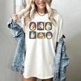 Spooky Teacher Halloween Ghost Reading Book Trick Or Treat Women's Comfort Colors T-Shirt Ivory
