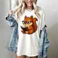 Squirrel Reading Book Lover Women's Comfort Colors T-Shirt Ivory
