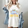 Straight Outta The Library Book Lover Men Women Premium Tri-Blend Women's Comfort Colors T-Shirt Ivory