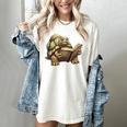 Sulcata Tortoise Reading A Book Women's Comfort Colors T-Shirt Ivory