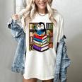 Teacher Librarian Kawaii Penguin Book Lover Penguin Women's Comfort Colors T-Shirt Ivory