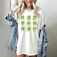 Teacher Reading Shamrock St Patrick’s Day Book Lover Kids Women's Comfort Colors T-Shirt Ivory