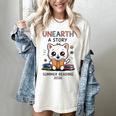 Unearth a Story Cute Kitten Summer Reading 2026 Cat Book Women's Comfort Colors T-Shirt Ivory Unearth a Story Cute Kitten Summer Reading 2026 Cat Book Women's Comfort Colors T-Shirt Ivory