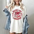 Valentine Book Lover Books Are My Love Language Women Girl Women's Comfort Colors T-Shirt Ivory Valentine Book Lover Books Are My Love Language Women Girl Women's Comfort Colors T-Shirt Ivory
