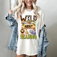 Wild About Reading Reading Books And Bookworm Library Day Women's Comfort Colors T-Shirt Ivory Wild About Reading Reading Books And Bookworm Library Day Women's Comfort Colors T-Shirt Ivory