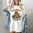 Wild About Reading Sloth Coffee Teacher Book Lover Women's Comfort Colors T-Shirt Ivory Wild About Reading Sloth Coffee Teacher Book Lover Women's Comfort Colors T-Shirt Ivory