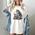 Wolf Reading Book Librarian Library Wolves Women's Comfort Colors T-Shirt Ivory Wolf Reading Book Librarian Library Wolves Women's Comfort Colors T-Shirt Ivory