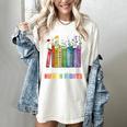Women Floral Book Big Fan Of Human Rights Liberal Protest Women's Comfort Colors T-Shirt Ivory
