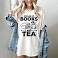 Women's Fueled By Books And Tea Book Lover Bookworm Reading Books Women's Comfort Colors T-Shirt Ivory