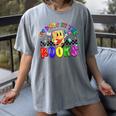 100 Days In The Book Fun 100 Days Of School Boy Girl Teacher Women's Comfort Colors T-Shirt Gray