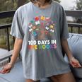 100 Days In The Books Reading Teachers Librarians School Women's Comfort Colors T-Shirt Gray