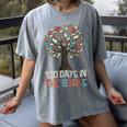 100 Days In The Books Tree Reading Teacher Student 100th Day Women's Comfort Colors T-Shirt Gray