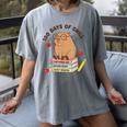 100 Days Of Chill Cute Capybara School Book Lover Women's Comfort Colors T-Shirt Gray