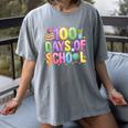 100 Days Of School Book Pencil Teachers Girls Kids 100th Day Women's Comfort Colors T-Shirt Gray 100 Days Of School Book Pencil Teachers Girls Kids 100th Day Women's Comfort Colors T-Shirt Gray
