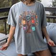 67 Days In The Books Reading Teacher 67th Day Of School Women's Comfort Colors T-Shirt Gray