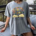 Abibliophobia Wildflower Reading Bookworm Book Reader Women's Comfort Colors T-Shirt Gray Abibliophobia Wildflower Reading Bookworm Book Reader Women's Comfort Colors T-Shirt Gray
