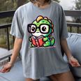 Adorable Book Lover Iguana With Reading Glasses Cute Women's Comfort Colors T-Shirt Gray