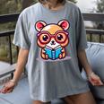Adorable Book Lover Quokka With Reading Glasses Cute Women's Comfort Colors T-Shirt Gray
