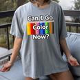 Adult Coloring Book Can I Go Color Now Women Men Adults Premium Tri-Blend Women's Comfort Colors T-Shirt Gray