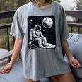 Aesthetic Spaceman Astronaut On The Moon Space Introvert Women's Comfort Colors T-Shirt Gray