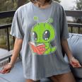 Alien Reading Book Believe In Yourself Kids Women Men Women's Comfort Colors T-Shirt Gray