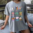 Ally Anti Trump Liberal BLM Love Is Love Banned Books Icons Women's Comfort Colors T-Shirt Gray