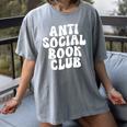Anti-Social Book Club Women's Comfort Colors T-Shirt Gray