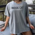 Antisocial Introvert Women Men Kids Inside Cat Women's Comfort Colors T-Shirt Gray