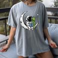 Astronaut Reading Book To Alien Moon Space Astronomy Women's Comfort Colors T-Shirt Gray Astronaut Reading Book To Alien Moon Space Astronomy Women's Comfort Colors T-Shirt Gray