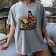 Attila The Hun Reading A Book Women's Comfort Colors T-Shirt Gray