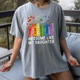 Awesome Like My Daughter Books Floral Proud Mom Women Women's Comfort Colors T-Shirt Gray