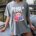 Axolotl Books Readsalotl Reading Bookworm Boys Girls Women's Comfort Colors T-Shirt Gray Axolotl Books Readsalotl Reading Bookworm Boys Girls Women's Comfort Colors T-Shirt Gray