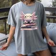 Axolotl Books Readsalotl Reading Bookworm Kawaii Axolotl Women's Comfort Colors T-Shirt Gray Axolotl Books Readsalotl Reading Bookworm Kawaii Axolotl Women's Comfort Colors T-Shirt Gray