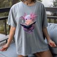 Axolotl Bookworm Reading Book Kawaii Graphic Women's Comfort Colors T-Shirt Gray Axolotl Bookworm Reading Book Kawaii Graphic Women's Comfort Colors T-Shirt Gray