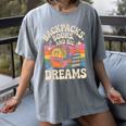 Backpacks Books And Big Dreams Cute Back To School Women's Comfort Colors T-Shirt Gray Backpacks Books And Big Dreams Cute Back To School Women's Comfort Colors T-Shirt Gray