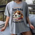 Basset Hound Dog Breed I Just Want To Read Books And Pet My Women's Comfort Colors T-Shirt Gray