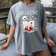Bella Ciao Goodbye Beautiful Skull Book Of Dark Magic Occult Women's Comfort Colors T-Shirt Gray