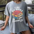 I Like Big Books Cannot Lie Librarian Reading Teacher Women's Comfort Colors T-Shirt Gray