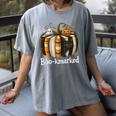 Boo-Kmarked Fall Pumpkin Books Halloween Teacher Teaching Women's Comfort Colors T-Shirt Gray Boo-Kmarked Fall Pumpkin Books Halloween Teacher Teaching Women's Comfort Colors T-Shirt Gray