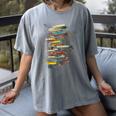 Book Abstract Art Drawing Painting Graphic Book Women's Comfort Colors T-Shirt Gray